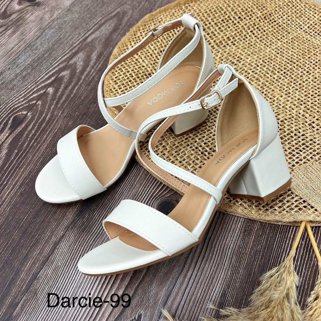 White Criss Cross Heels