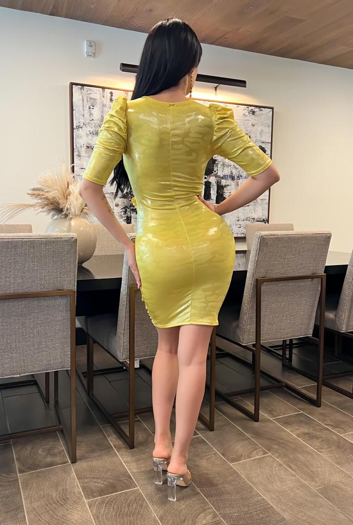 Yellow Bodycon Dress