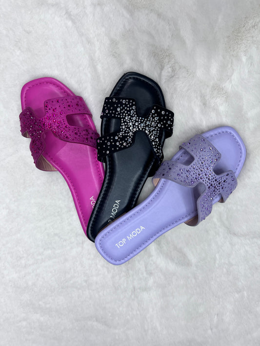 H Flat Sandals