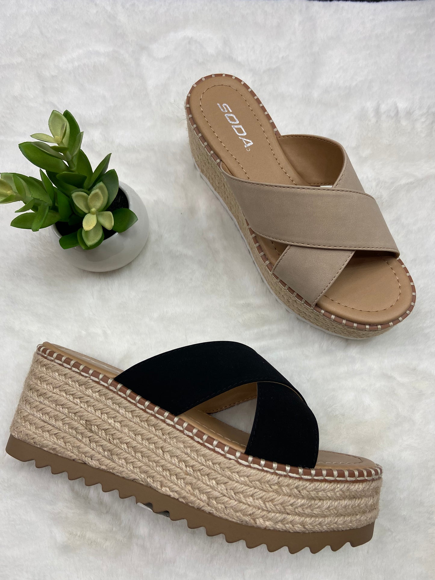 Criss Cross Platform Espadrilles