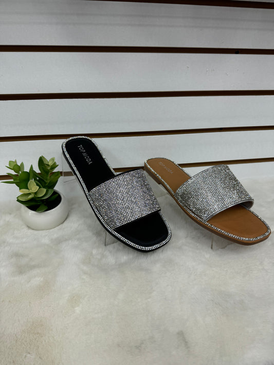 Shiny Flat Sandals