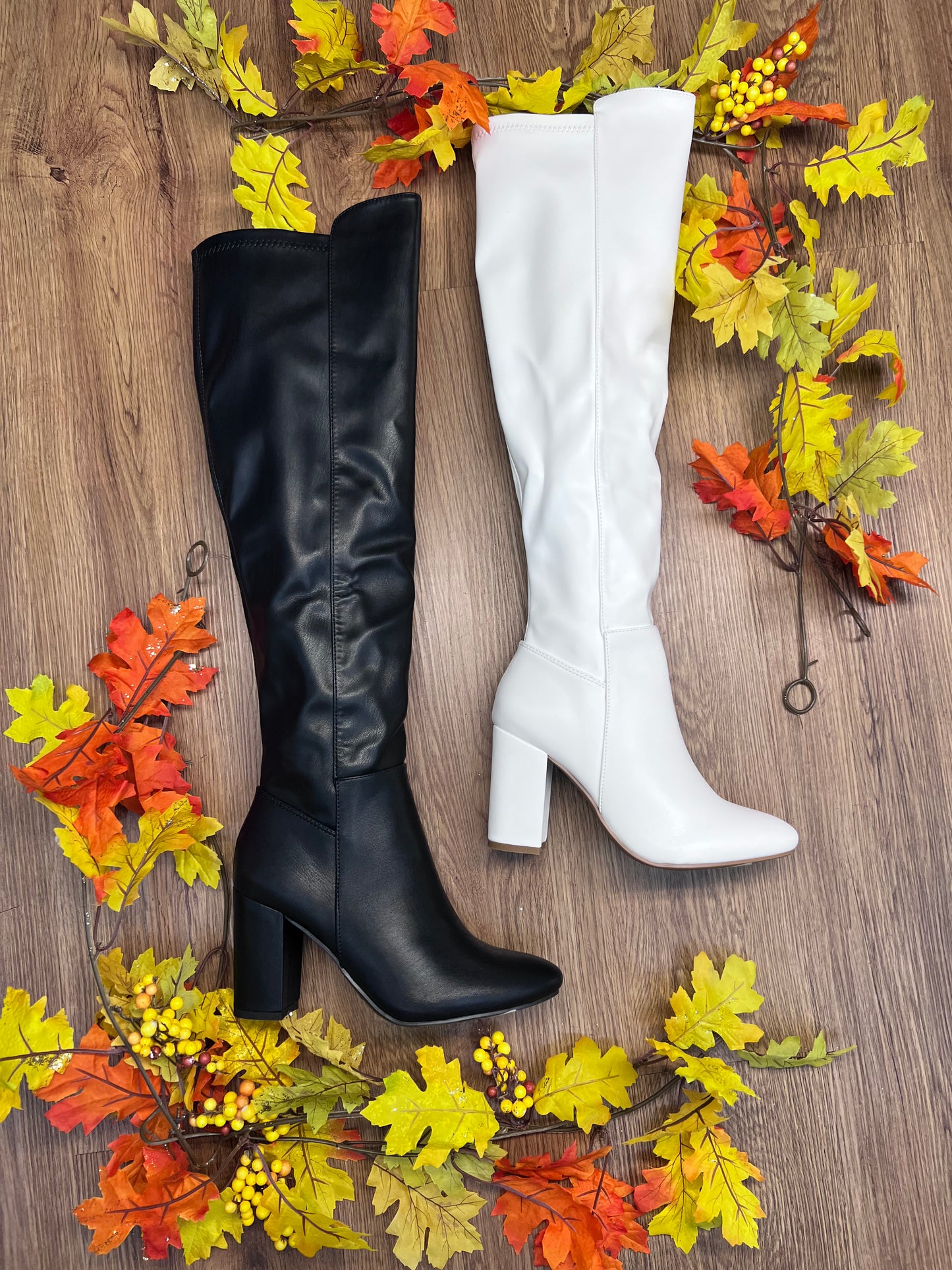 Knee High Faux Leather Boots