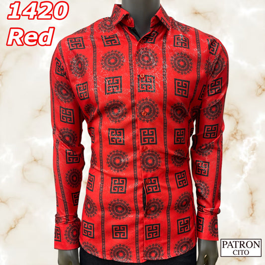 Red Men's Dress Shirt