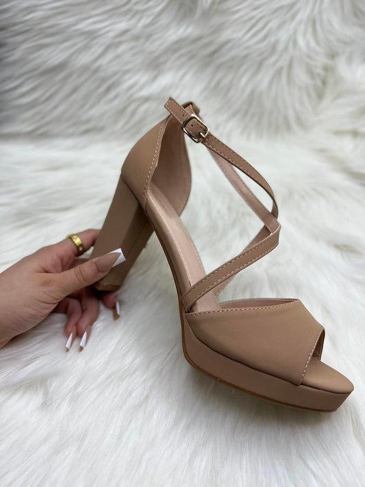 Tan Platform High Heels